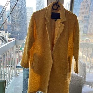 Luxury Chartreuse Goosecraft Wool Coat, fits like a M